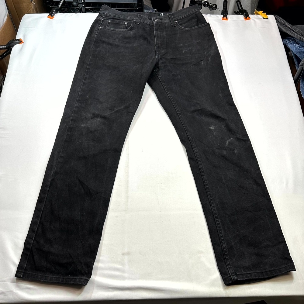 George Regular Straight Fit Jeans‎ Mens Size 32x32 Black Denim Cotton Mid Rise
